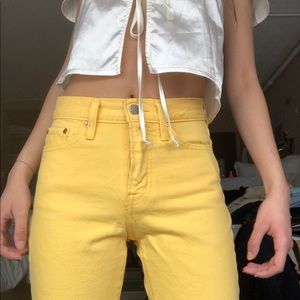 Yellow Levi jeans
